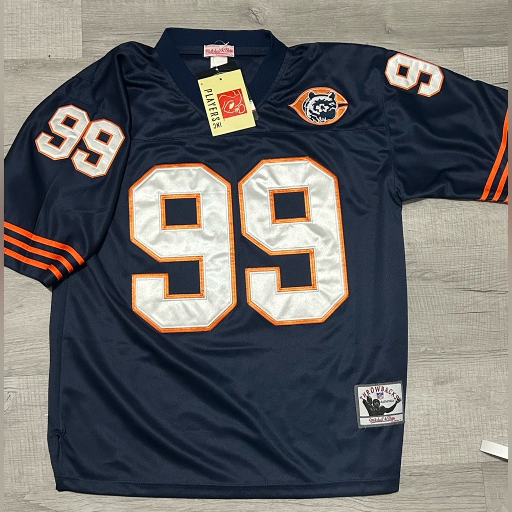 NWT Dan Hampton Autographed Mitchell & Ness Chicago Bears HOF Jersey. Sz 52